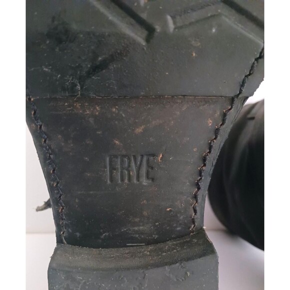 FRYE Veronica Ankle Bootie Dk Brown Distressed Leather Moto Buckle Strap 8.5 - Picture 13 of 14